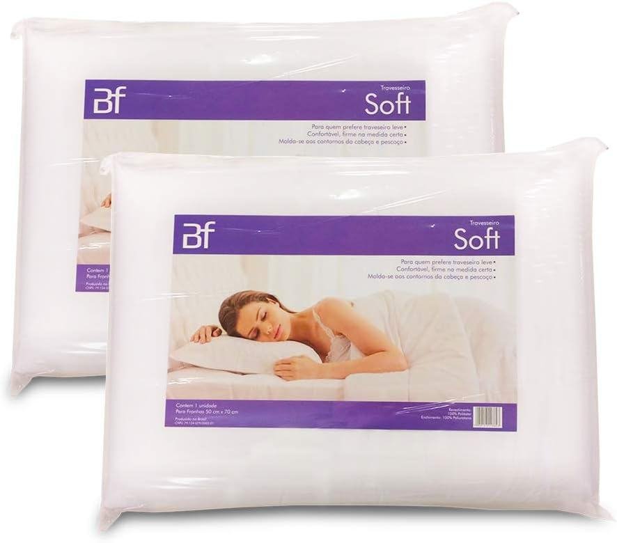 Kit 2 Travesseiro Espuma Ortopédico Firme 50x70cm
