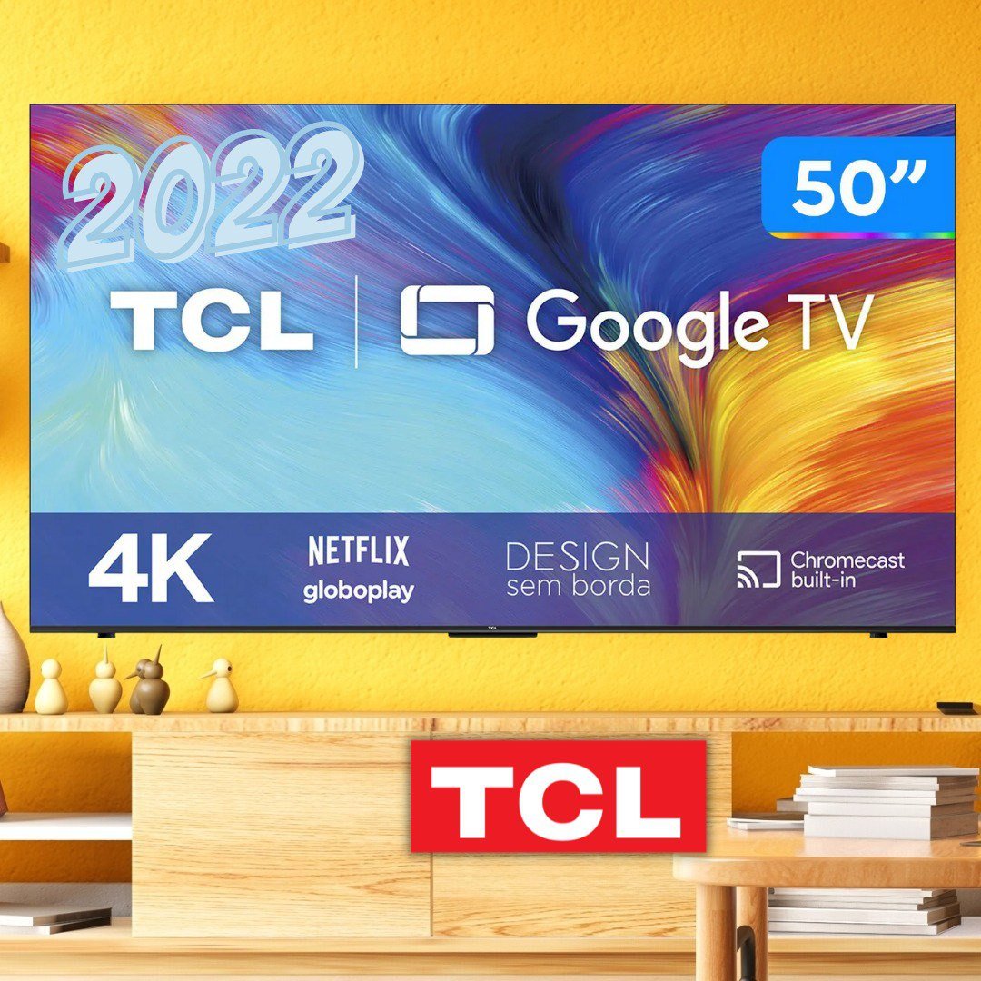 Smart TV LED 50″ 4K UHD TCL 50P635 – Google TV, Wifi, HDMI!!