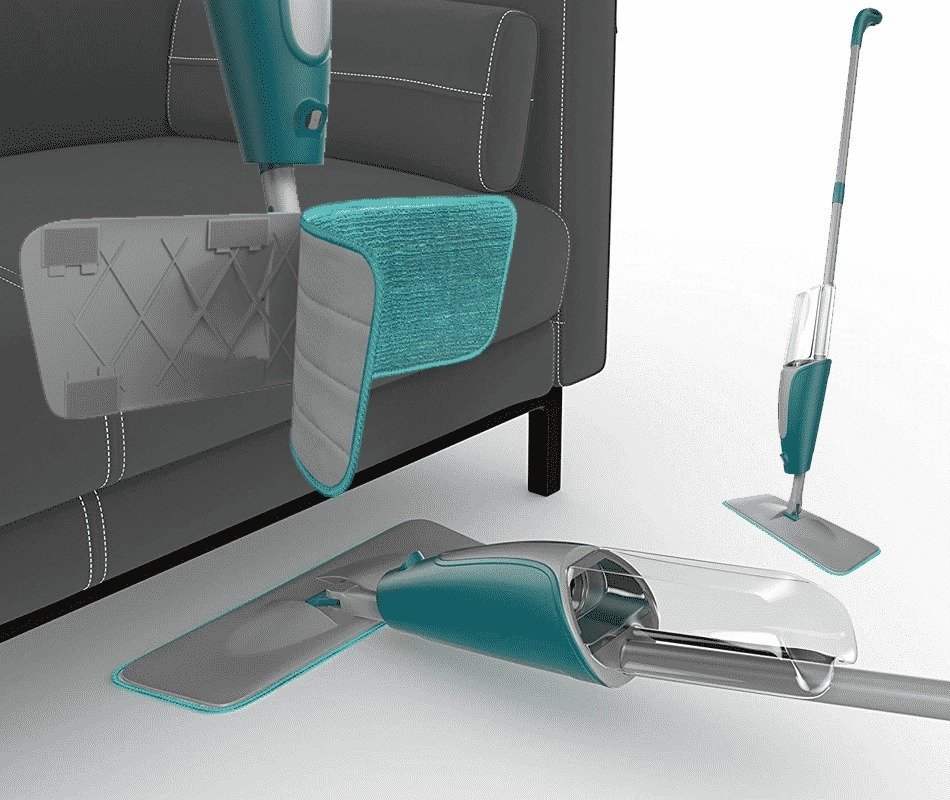 Flash Limp MOP7800 – Mop Spray com Dispenser de 400 ml, (Borrifa, Limpa e Seca), Verde!!