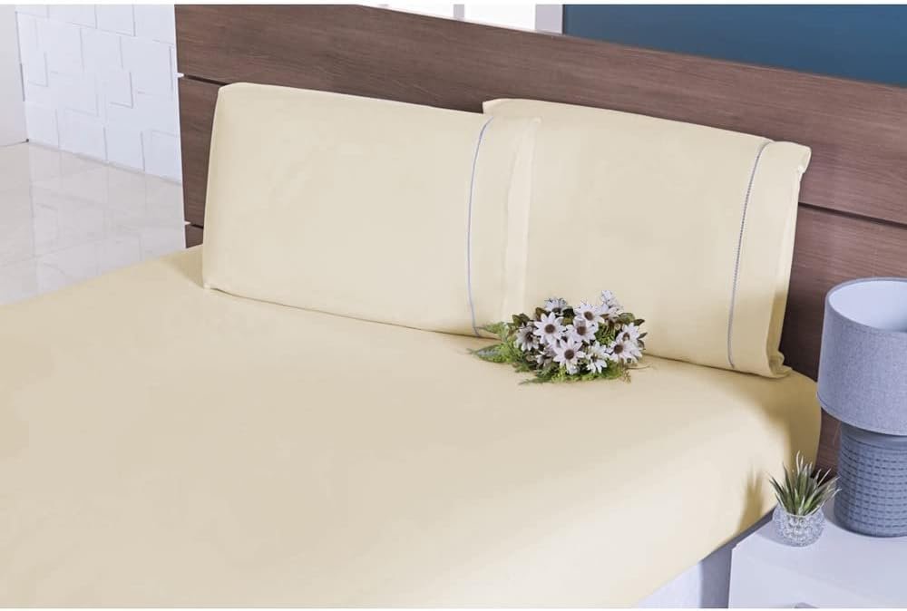 Jogo de Lençol Para Cama Queen 400 fios Ponto Palito Casa Dona!!
