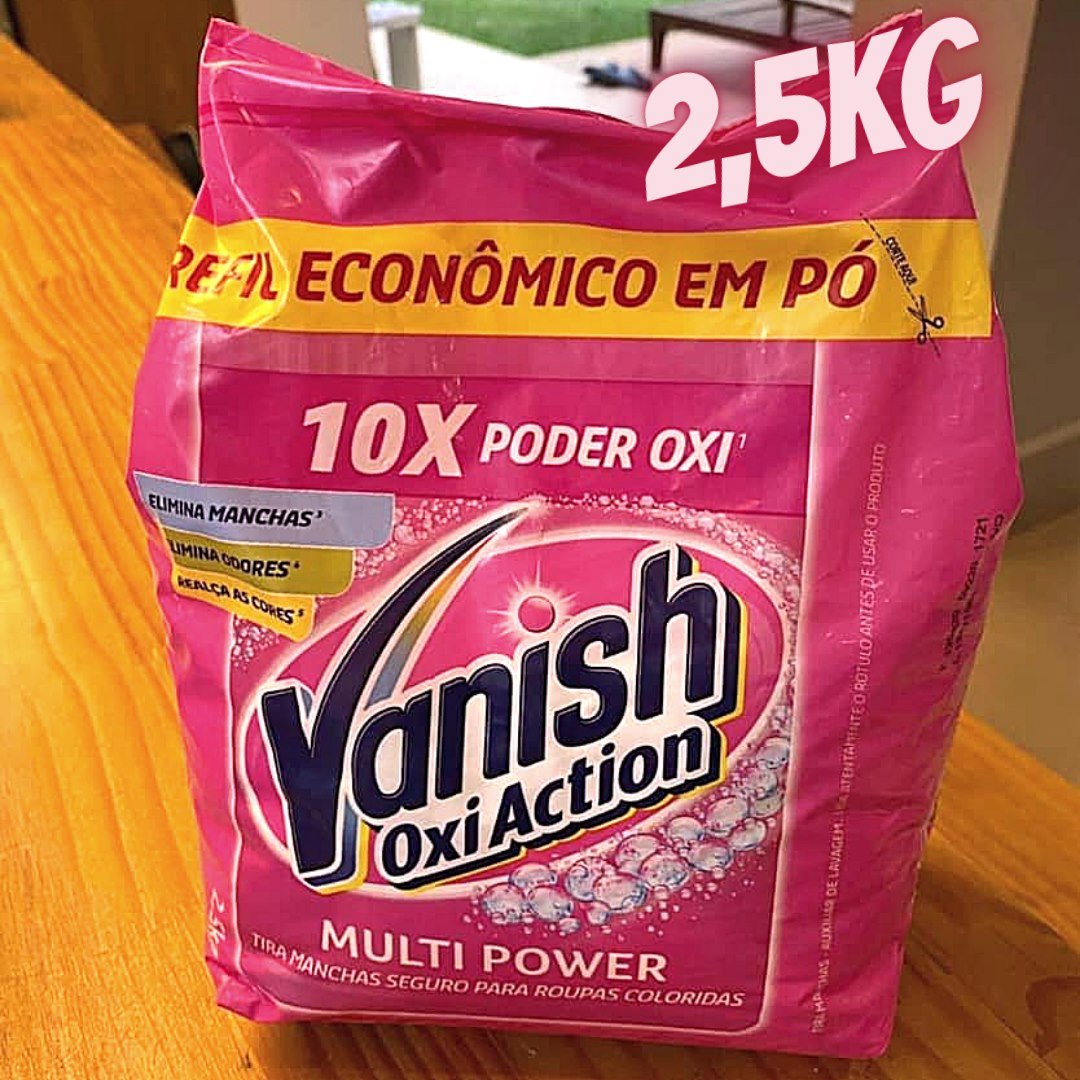 Vanish Tira Manchas Em Pó Multi Power Oxi Action 2 5Kg Refil Econômico Para Roupas Coloridas