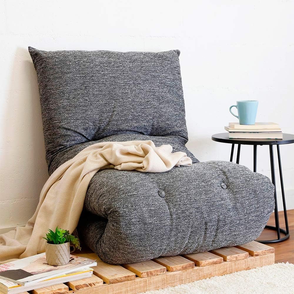 Futon Colchonete Dobrável De Espuma Solteiro Grafite