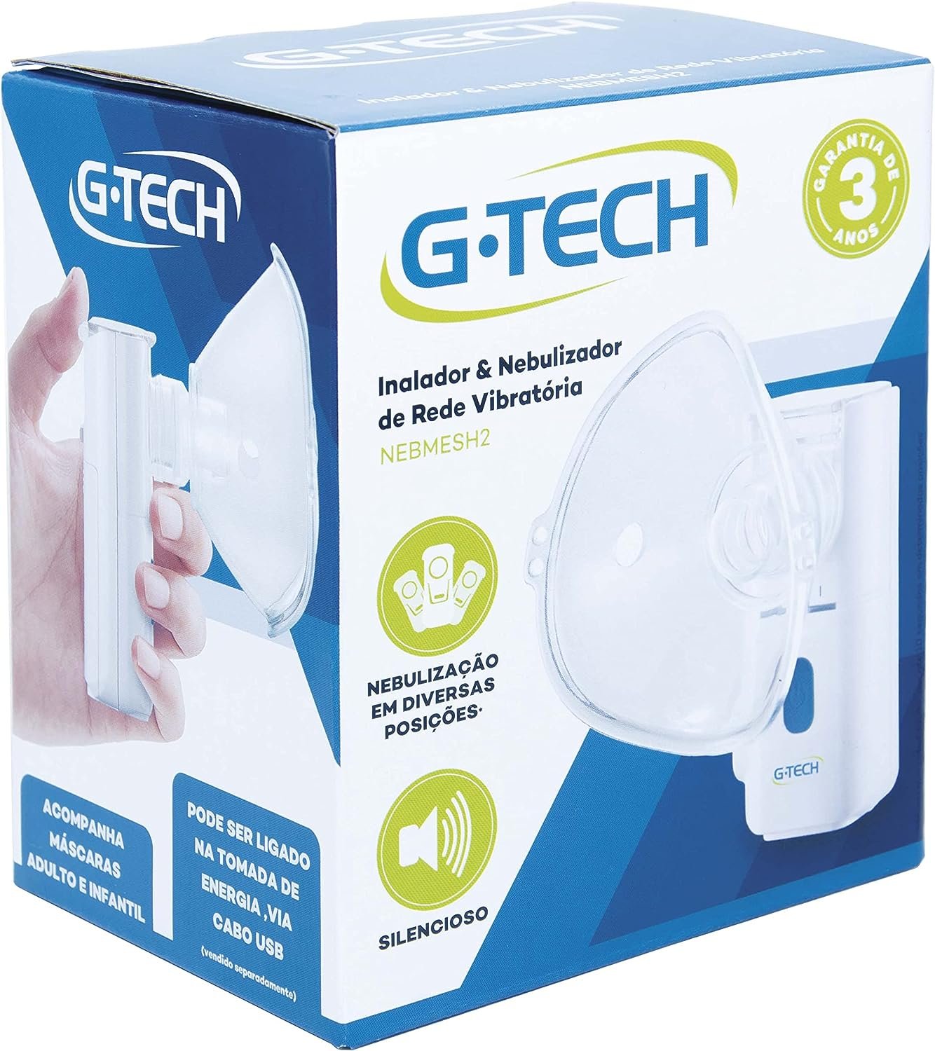 Nebulizador de Rede Vibratória NEBMESH2, Branca!!