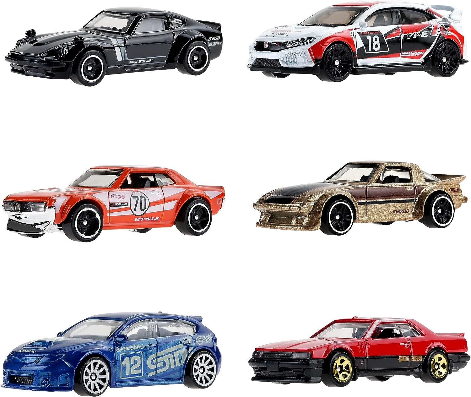 Hot Wheels Collector Veículo de brinquedo Bundle japonês/europeu para crianças a partir de 3 anos!!!