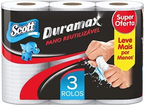 Pano Reutilizável Scott Duramax Rolo – 174 unidades