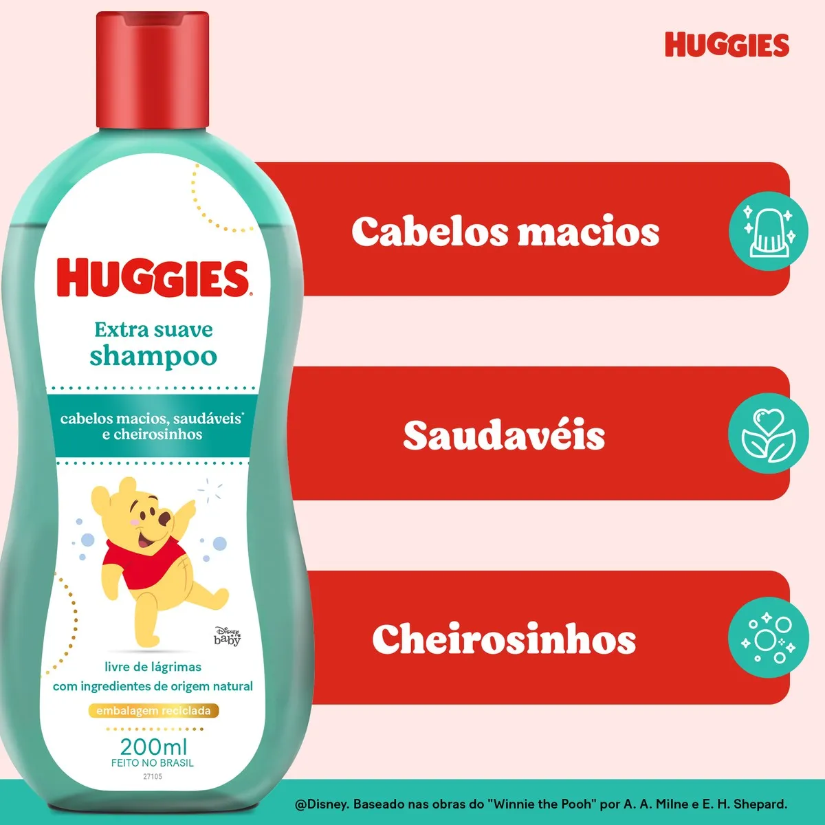 Huggies Extra Suave – Shampoo Infantil, 600ml
