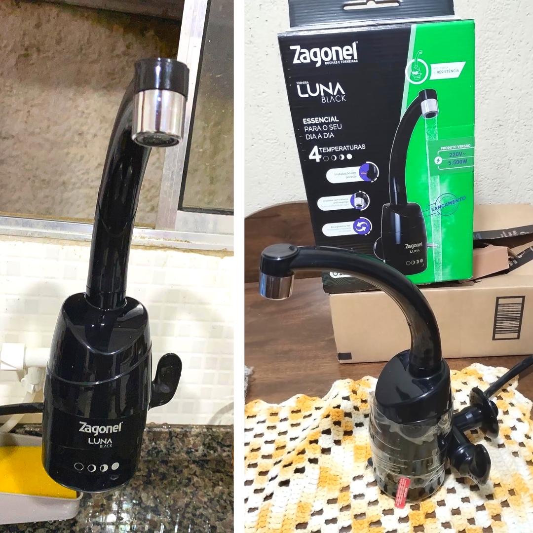 Zagonel Torneira Multitemperatura Luna 4T 5500W 220V Black
