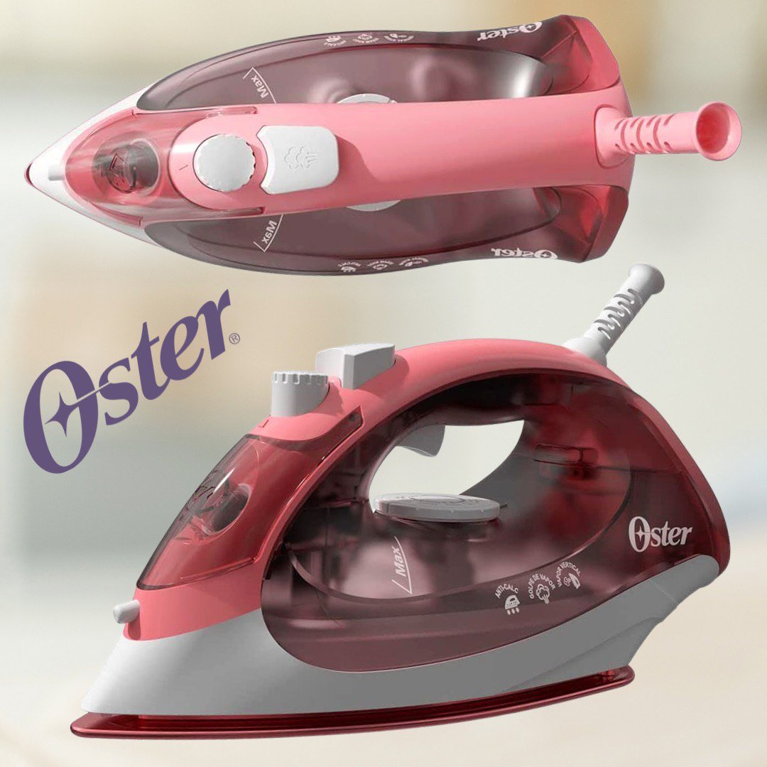 Ferro de Passar a Vapor Oster, Aeroceramic, Base Cerâmica, 110V, Vermelho, 1200W