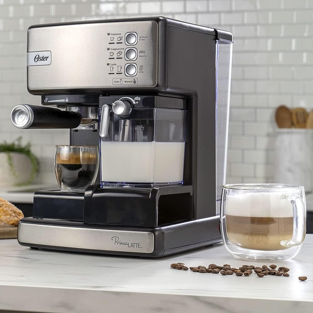 Cafeteira Espresso Oster Nova PrimaLatte Inox – 127V