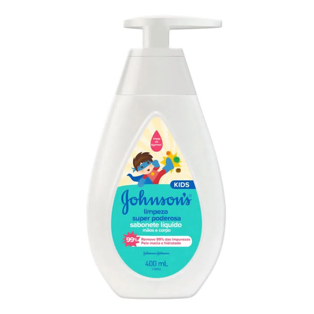 Johnson’s Baby Sabonete Líquido Infantil Limpeza Super Poderosa, 400ml