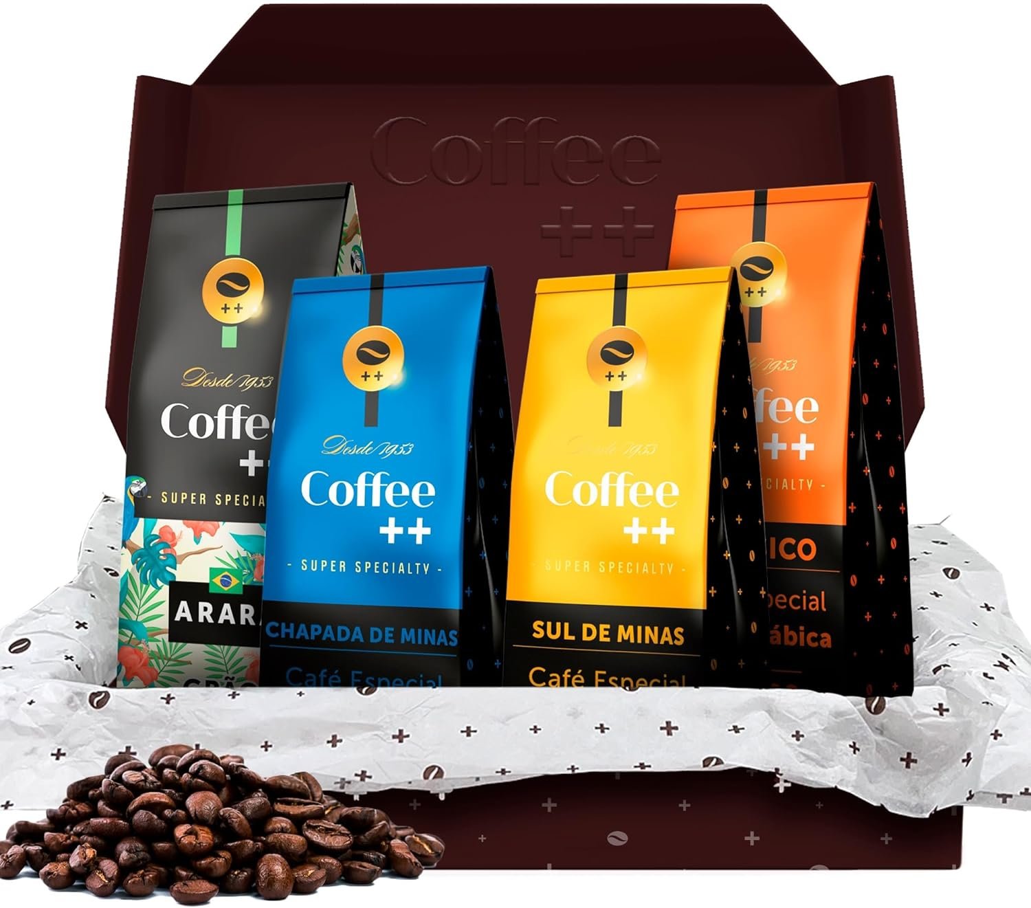 Kit 4 Pacotes Café Especial Em Grãos Coffee Mais Variedades – 4 x 250g