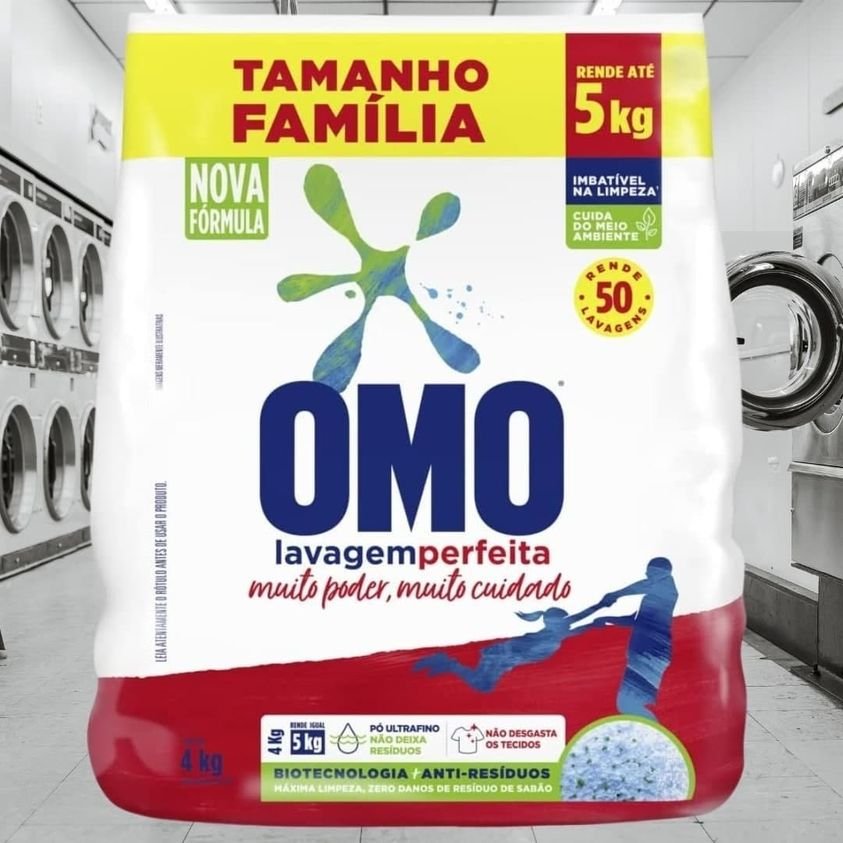 OMO Lava-Roupas Pó Lavagem Perfeita Pacote Família – 4 kg