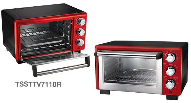 Forno Elétrico Oster Convection Cook, 18L, 110V, Vermelho, 1400W, TSSTTV7118R