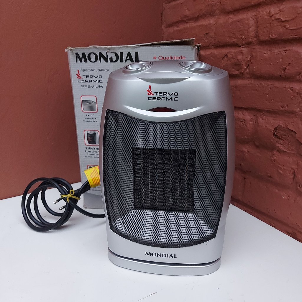 Aquecedor Termo Ceramic, Mondial, Preto/Prata, 1500W, 110V – A-05
