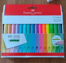 Caneta Marca Texto, Faber-Castell, Grifpen, 15 Cores, Modelo: MT/ES15ZF, Cor: Multicor