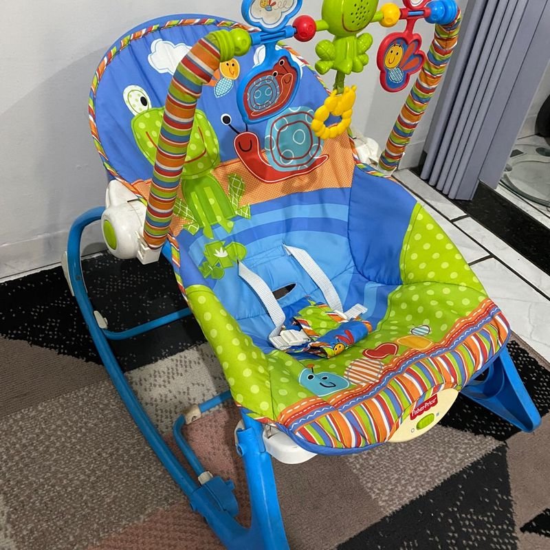 Cadeira de Descanso Musical FunTime Maxi Baby até 18kgs Azul