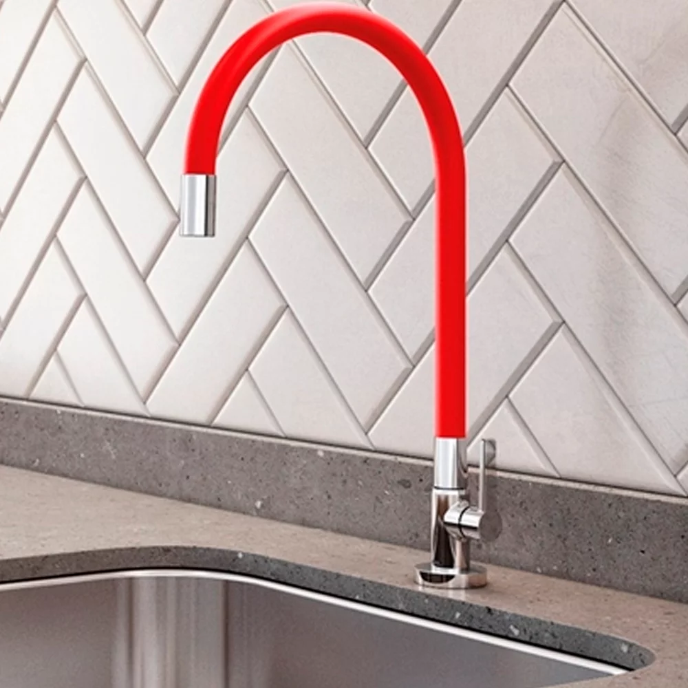 TORNEIRA PARA COZINHA DE MESA GALIFLEX VERMELHA