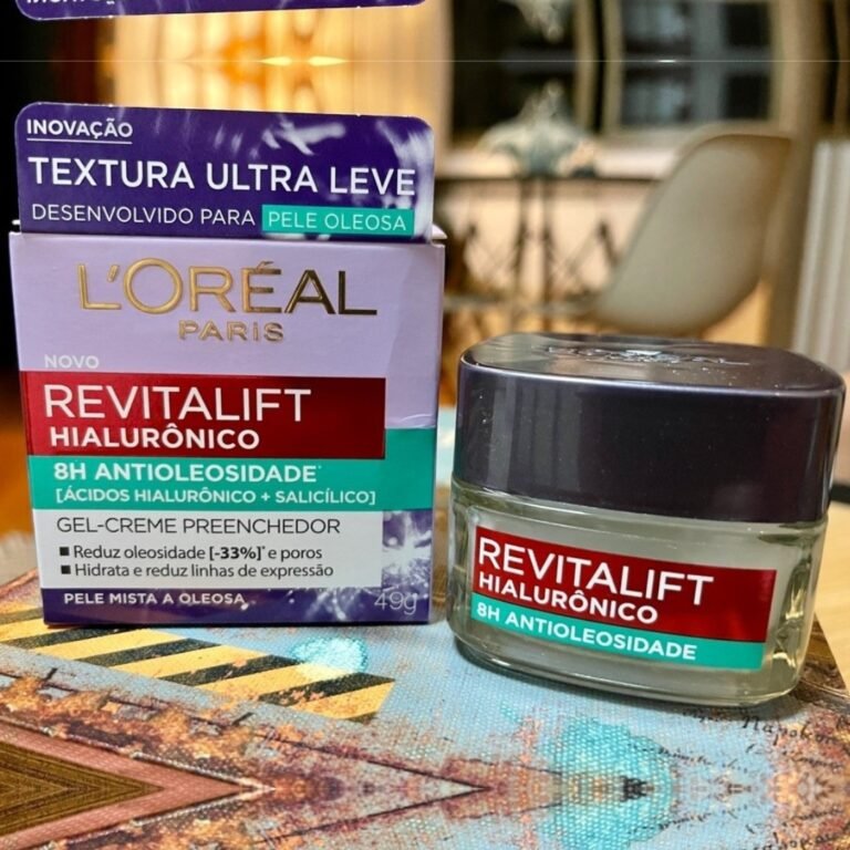 Gel Creme Hidratante Antioleosidade L’Oréal Paris Revitalif Hialurônico, Cor: Incolor, Tamanho: 49 g