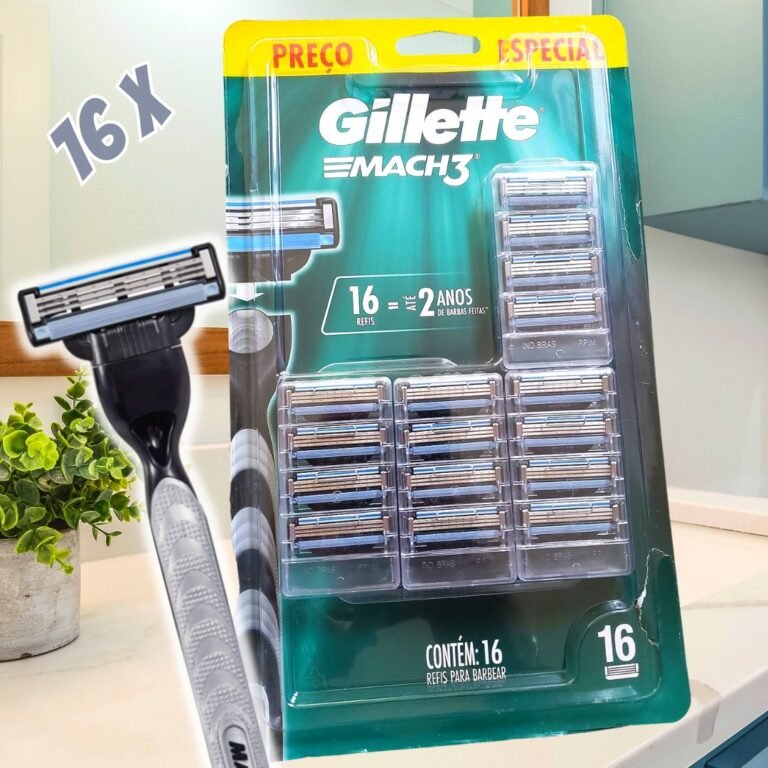 Gillette Mach3 – Refil Para Barbear, 16 Unidades ou Gillette Mach3 Sensitive 20 Unidades
