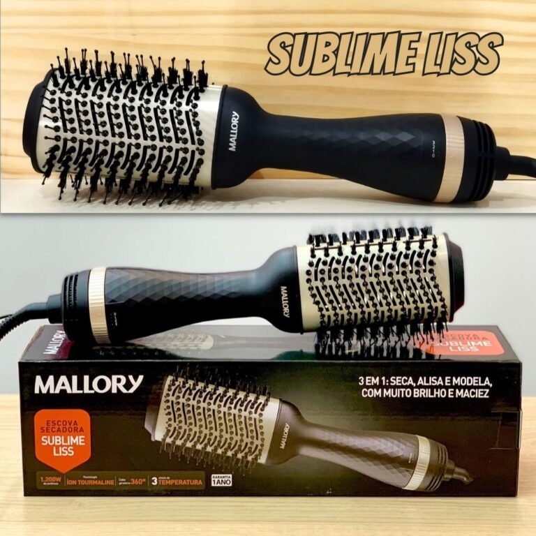 Escova Secadora Sublime Liss Mallory- 3 em 1 Seca, Alisa e Modela
