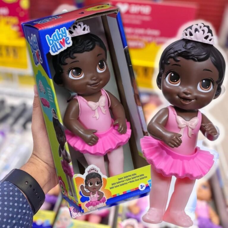 Baby Alive, Boneca Bebê Doce Bailarina Negra, Vestido Rosa