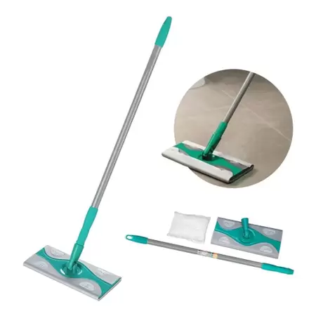 Mop Wipes 2 em 1 Limpeza Rápida Seca e Úmida, Noviça, Verde e Cinza