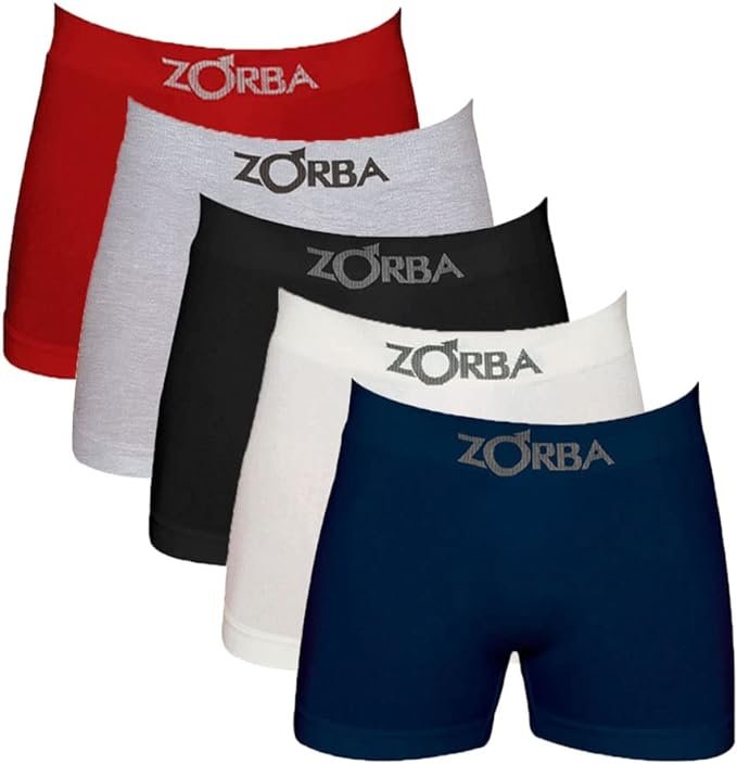 Kit 5 Cuecas Boxer Algodão Sem Costura Zorba Tamanho:P;Cor:Sortida