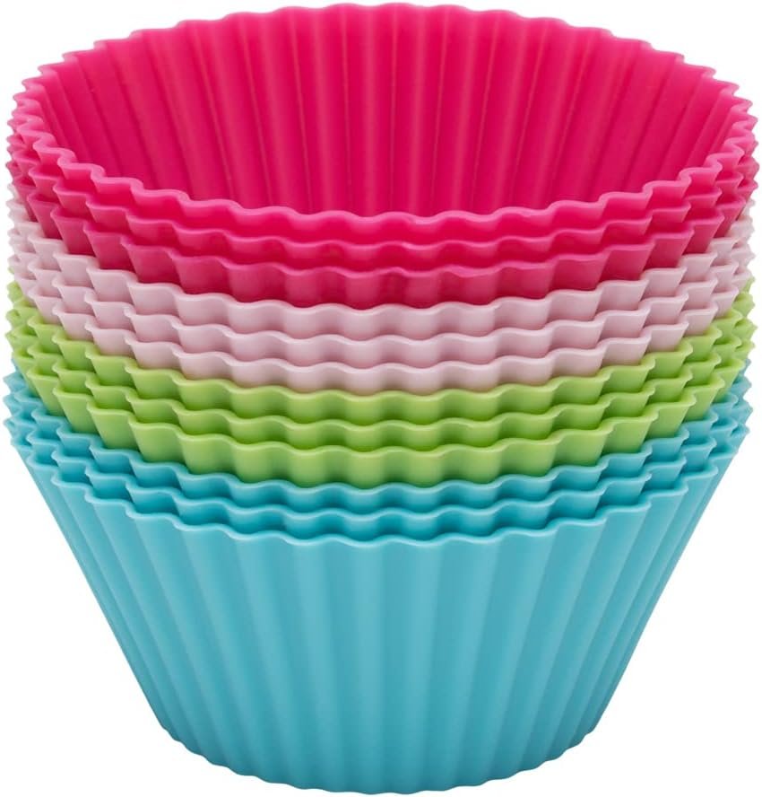 Jogo de Formas para Muffins Redondo com 12 Peças Mimo Style Multicor