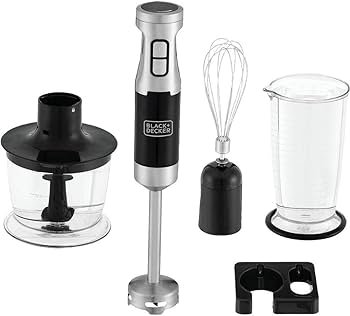 Black Decker Mixer Mini Processador Vertical 3 em 1, com Design em Inox, Modelo MK600, 127V
