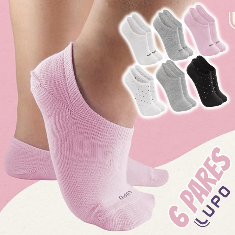 Kit 6 Pares Meia Soquete Lupo Sport Sapatilha Algodão Feminino Adulto