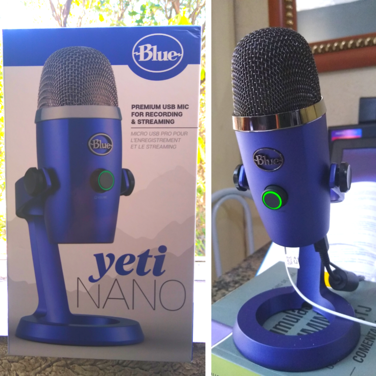 Microfone Condensador USB Blue Yeti Nano com Captação Cardióide e Omnidirecional