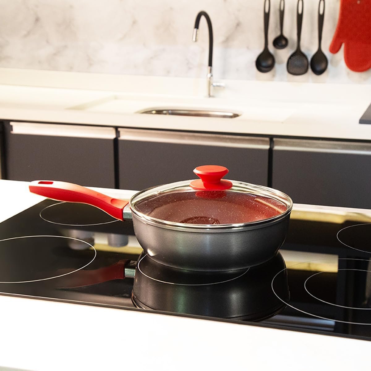 Panela Philco PPH240APR Redstone com Tampa de Vidro 2,7L –
