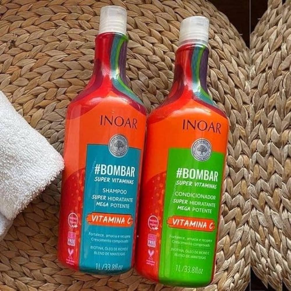 Inoar #Bombar – Kit Shampoo e Condicionador, Crescimento Capilar, 2x1L
