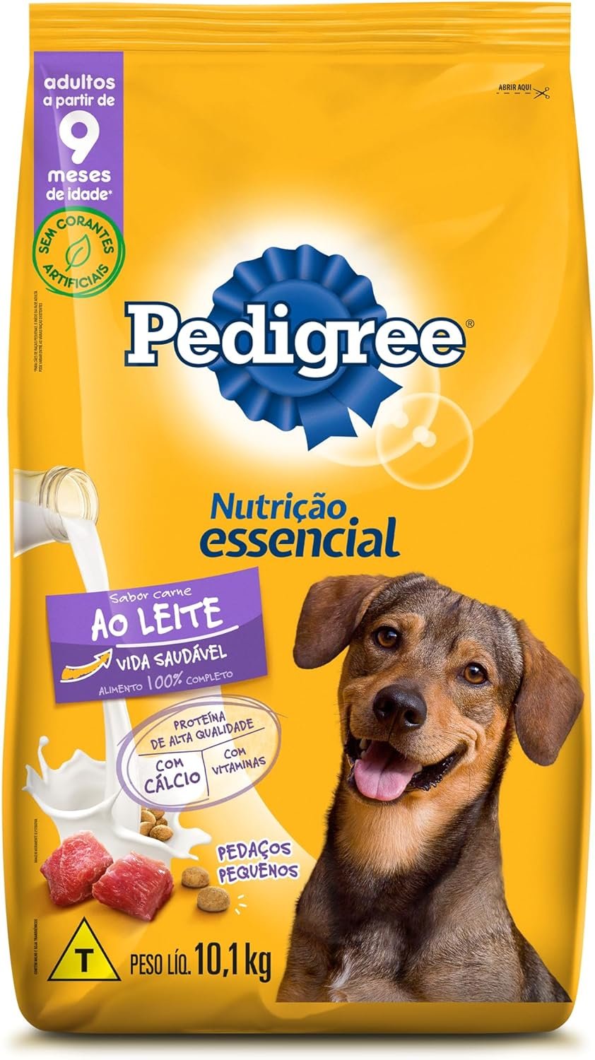 PEDIGREE Ração Pedigree Nutrição Essencial Carne Ao Leite Para Cães Adultos 10 1 Kg