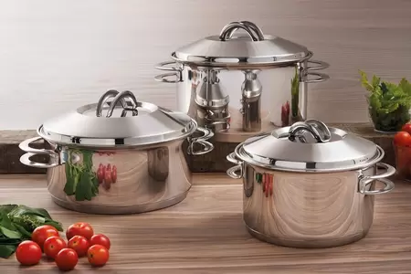 Jogo de Panelas com Fundo Triplo, Tramontina, Solar 65510740, Inox
