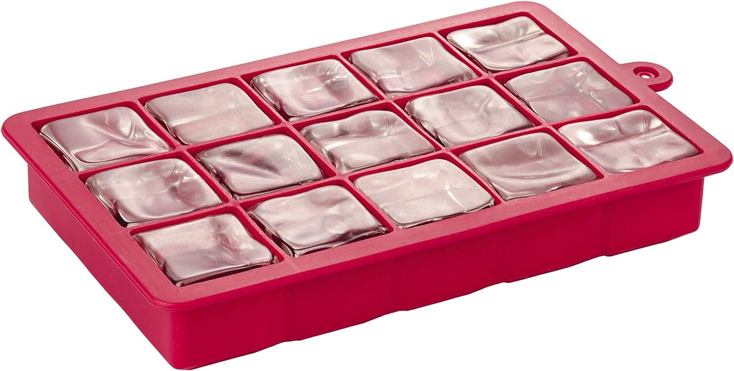 Forma para Gelo de Silicone Euro Vermelho