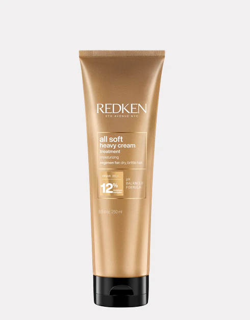 Redken Máscara de Tratamento All Soft Heavy Cream |Tratamento Anti-frizz Para Cabelos Secos e Opacos | Promove Hidratação Profunda | Com Óleo de Argan | 250ml