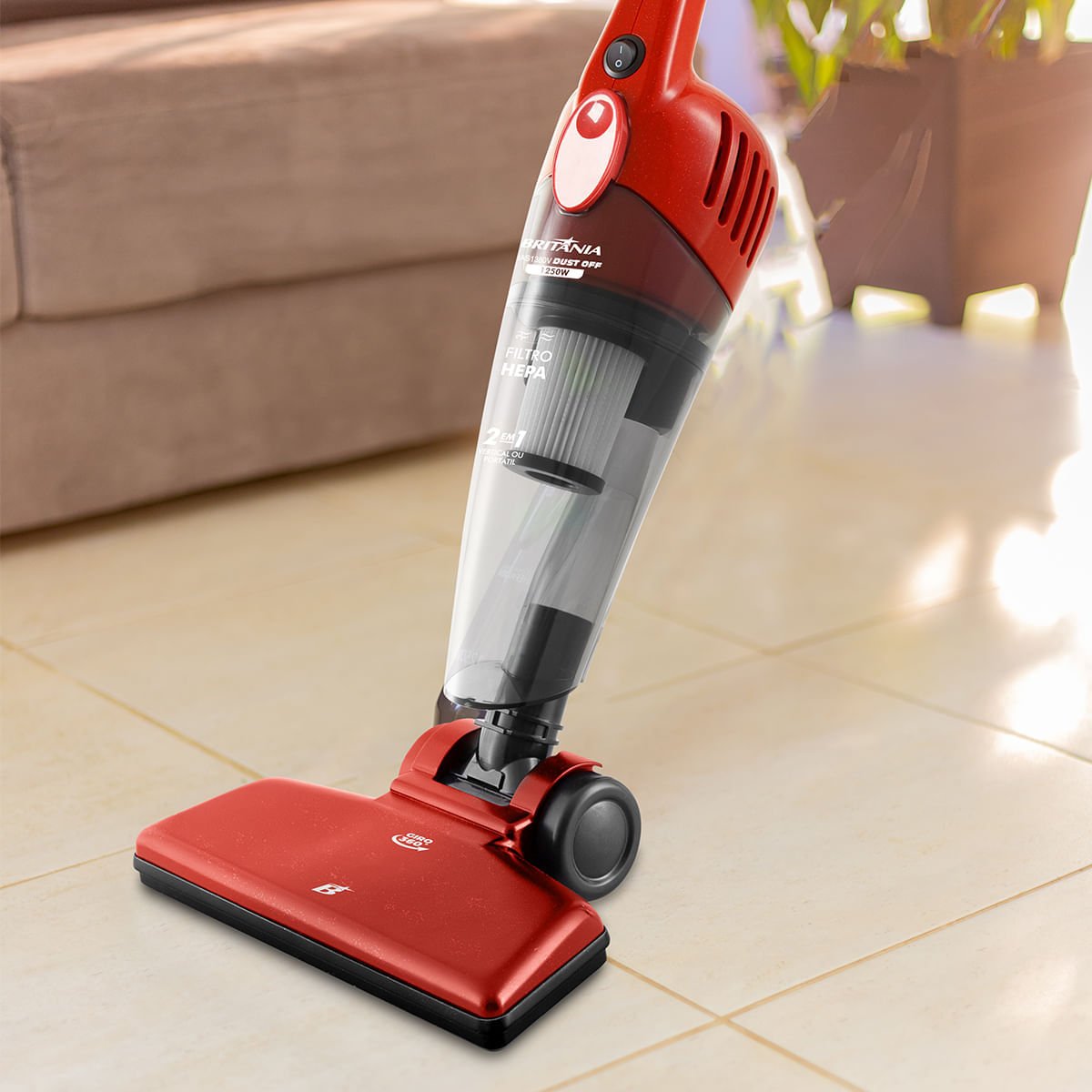 Aspirador de Pó Vertical 2 em 1 1250W Britânia BAS1380V 220V