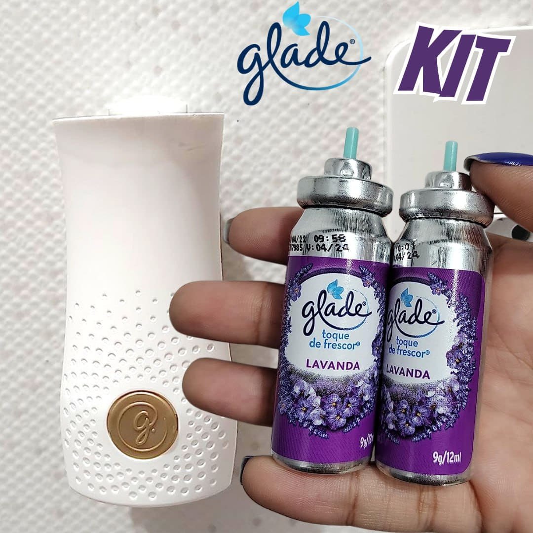 Glade Aromatizador de Ambiente Toque de Frescor Aparelho + 3 refis Lavanda com 12ml cada