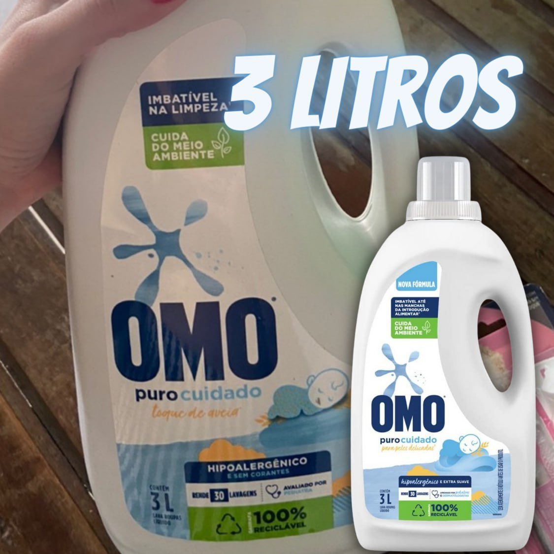 Sabão Líquido Omo Puro Cuidado 3L