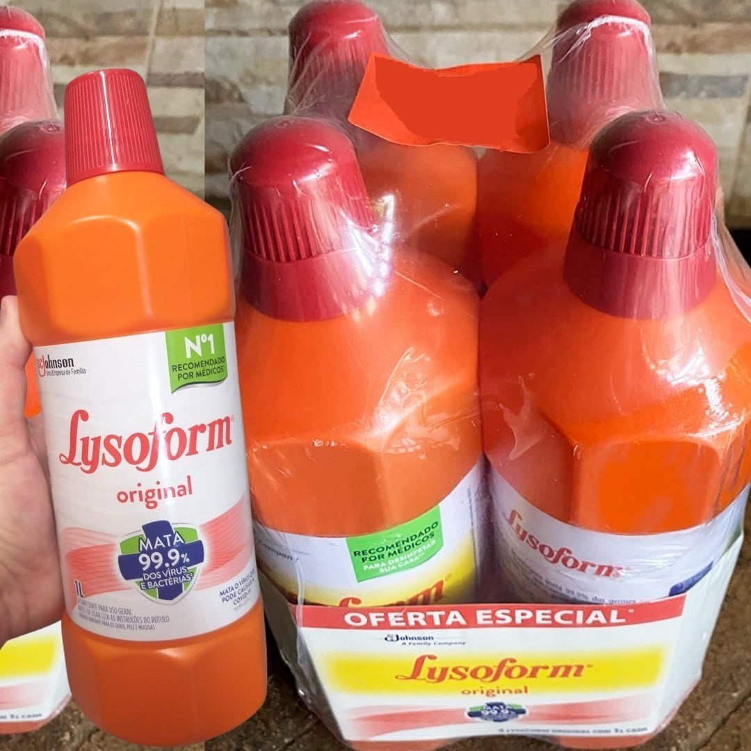 Lysoform – Kit Desinfetante Líquido Bruto Original 1L, 1 Pacote com 4 unidades