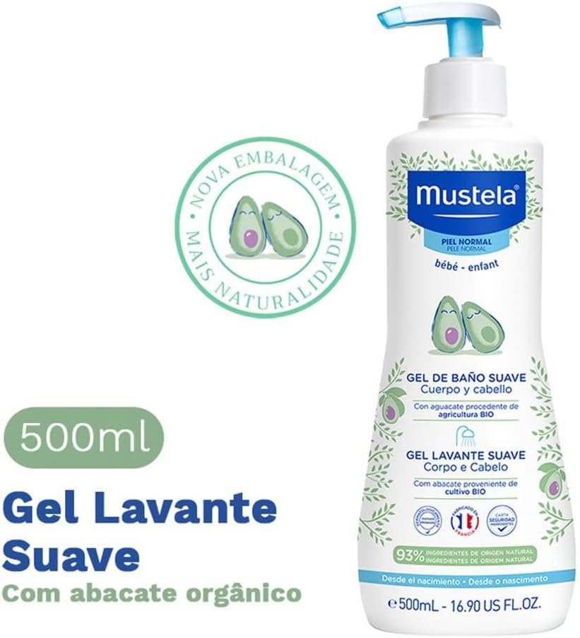 Mustela BR Gel Lavante Suave Com Abacate Orgânico 500Ml