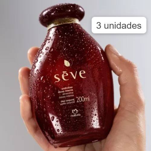 3 Óleo Desodorante Corporal Sève Amêndoas Doces Intensa 200 ml