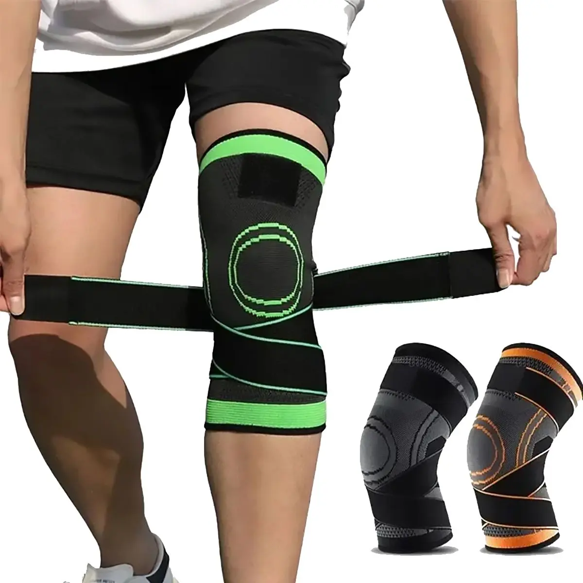Joelheira De Compressão E Proteção Fitness Ajustável Para Alívio De Dores No Joelho Top – JINGBA/START PREMIUM