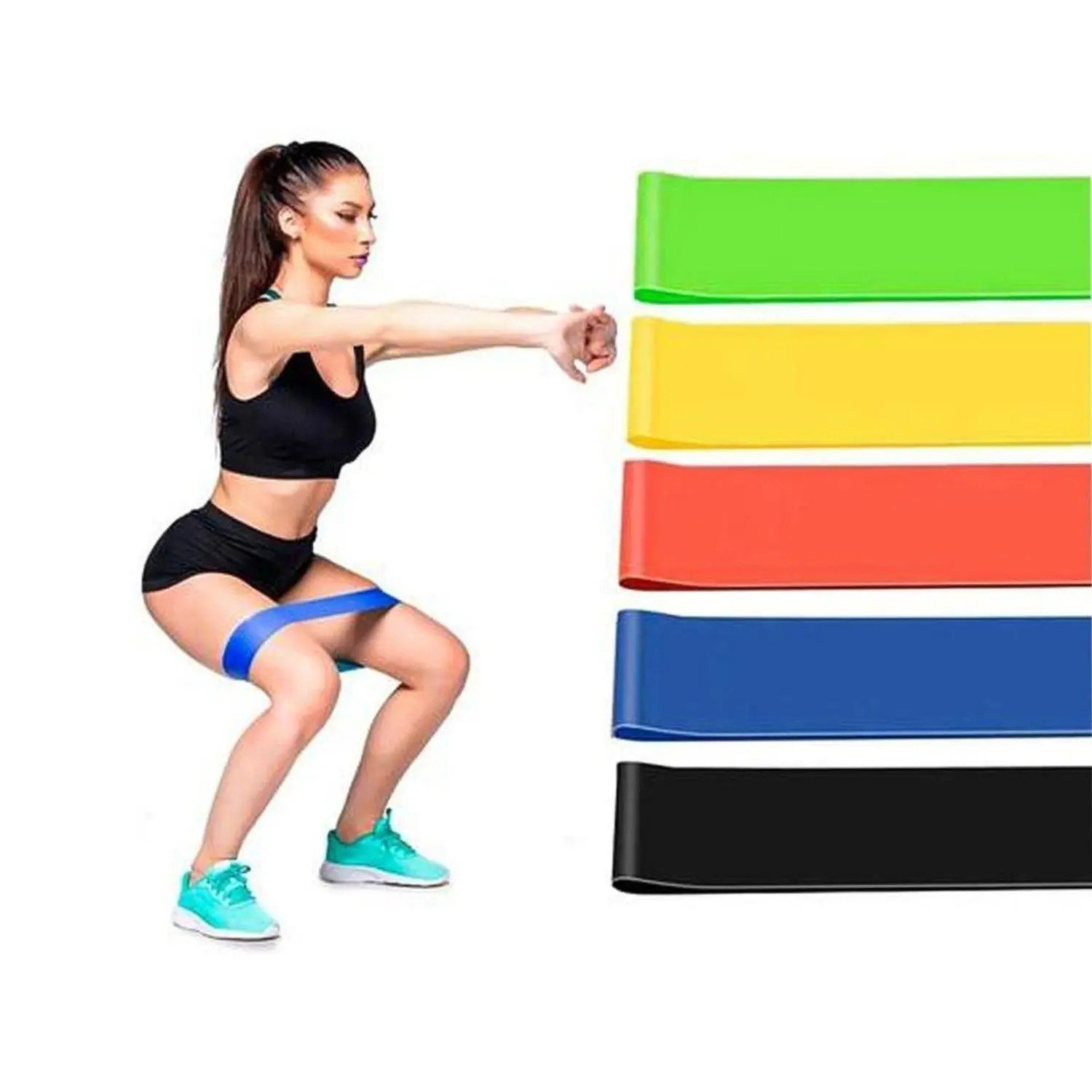 Kit 5 Faixas elástica para exercícios físicos Mini Band – NS