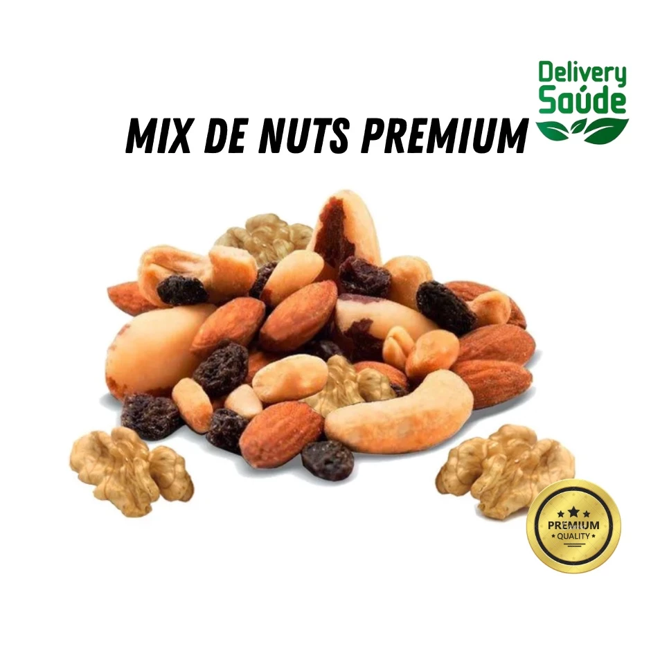 Mix Premium Nuts 500g/1Kg (Castanha de Caju/Castanha do Pará/Amêndoas/Nozes/Cranberry/Uva Passas/Amendoim)