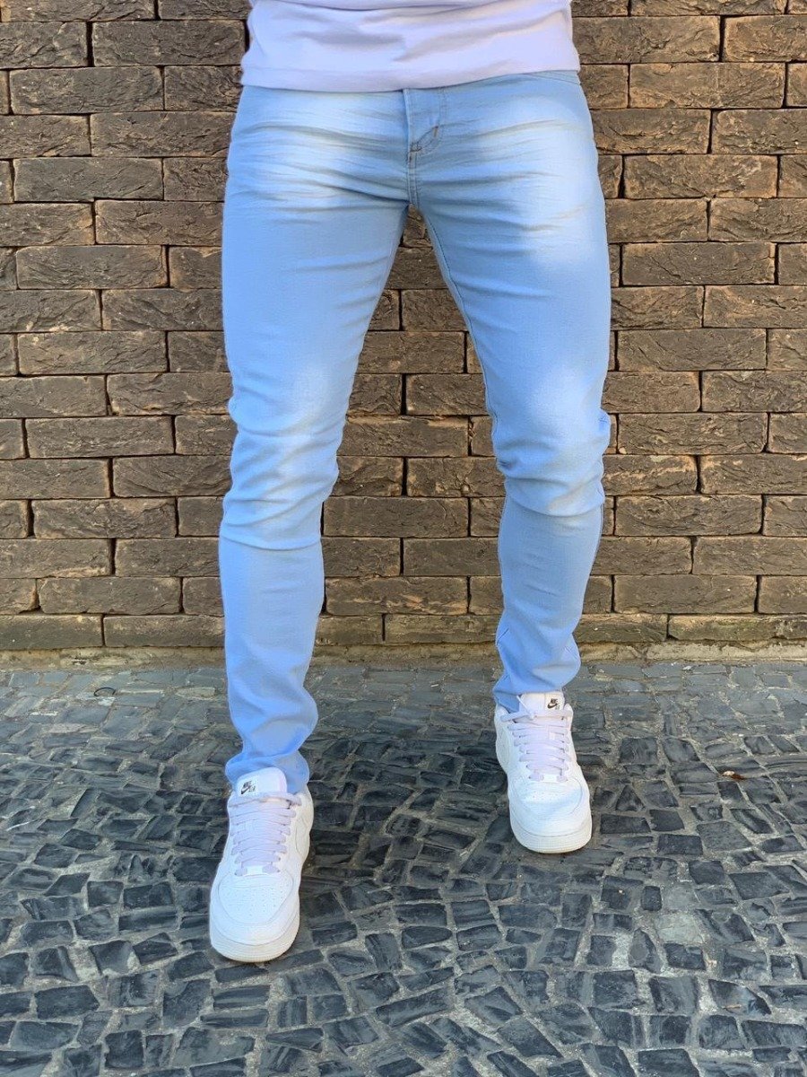 Calça Jeans Skinny Masculina Com Lycra Estica Muito