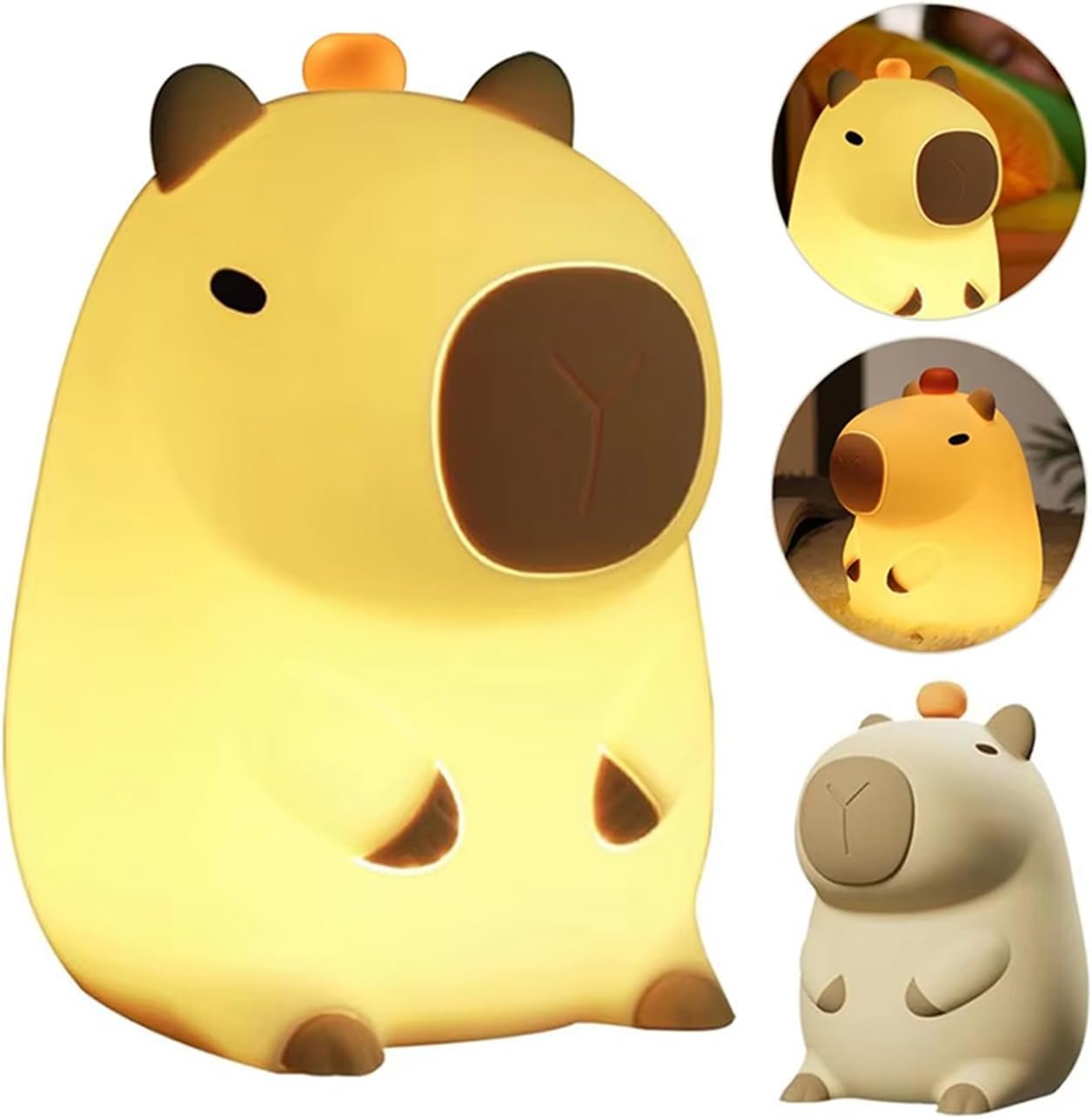 ✅Luz noturna, luz noturna fofa de silicone regulável para berçário, lâmpada de toque de cabeceira recarregável para amamentação!!