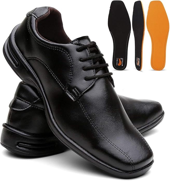 ✅Sapato Masculino Confort Plus Leve E Macio – Preto Amarrar/39😎💕!!