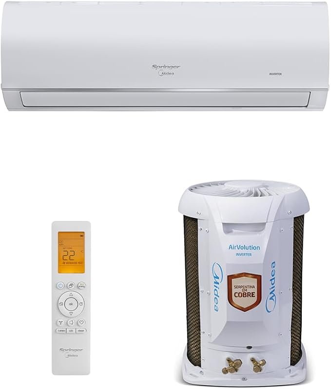 ✅Ar Condicionado Split Hi Wall Inverter Springer Midea Airvolution Connect 12.000 Btus Frio 220v R-32!!😎💕